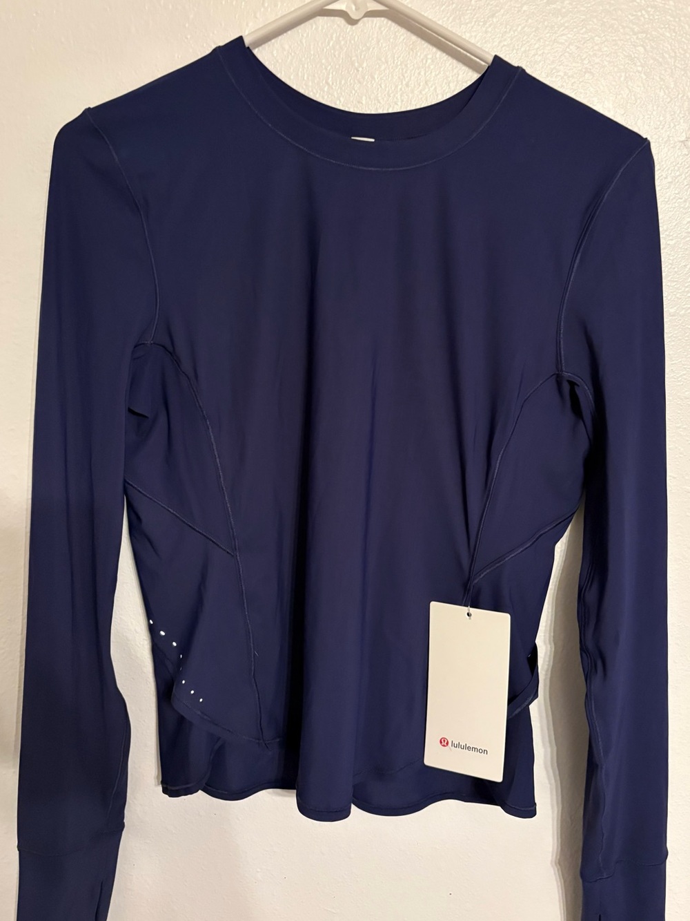 lululemon athletica Long Sleeve Crew Top in Navy Blue